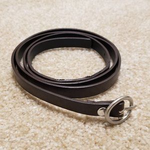 ❤️ Thin Brown Silver Buckle Skinny Fashion Belt - dresses, capris pants, jeans